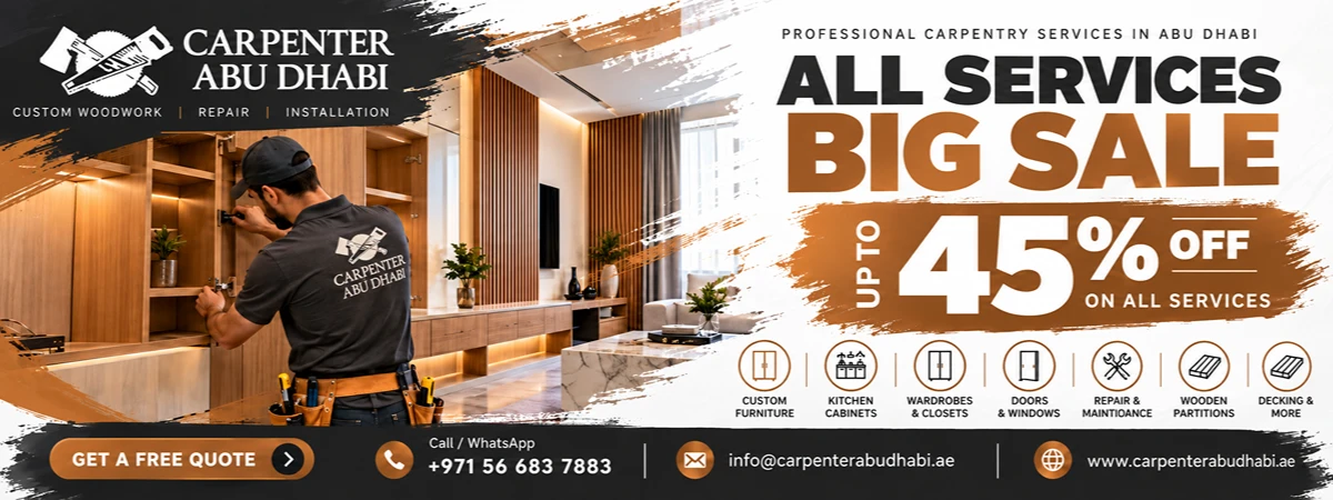 Home 46 Carpenter Abu Dhabi Sale Banner